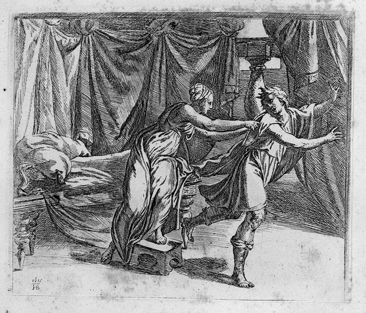 Orazio Borgianni - Giuseppe e la moglie di Putifarre , da Raffaello, Siena